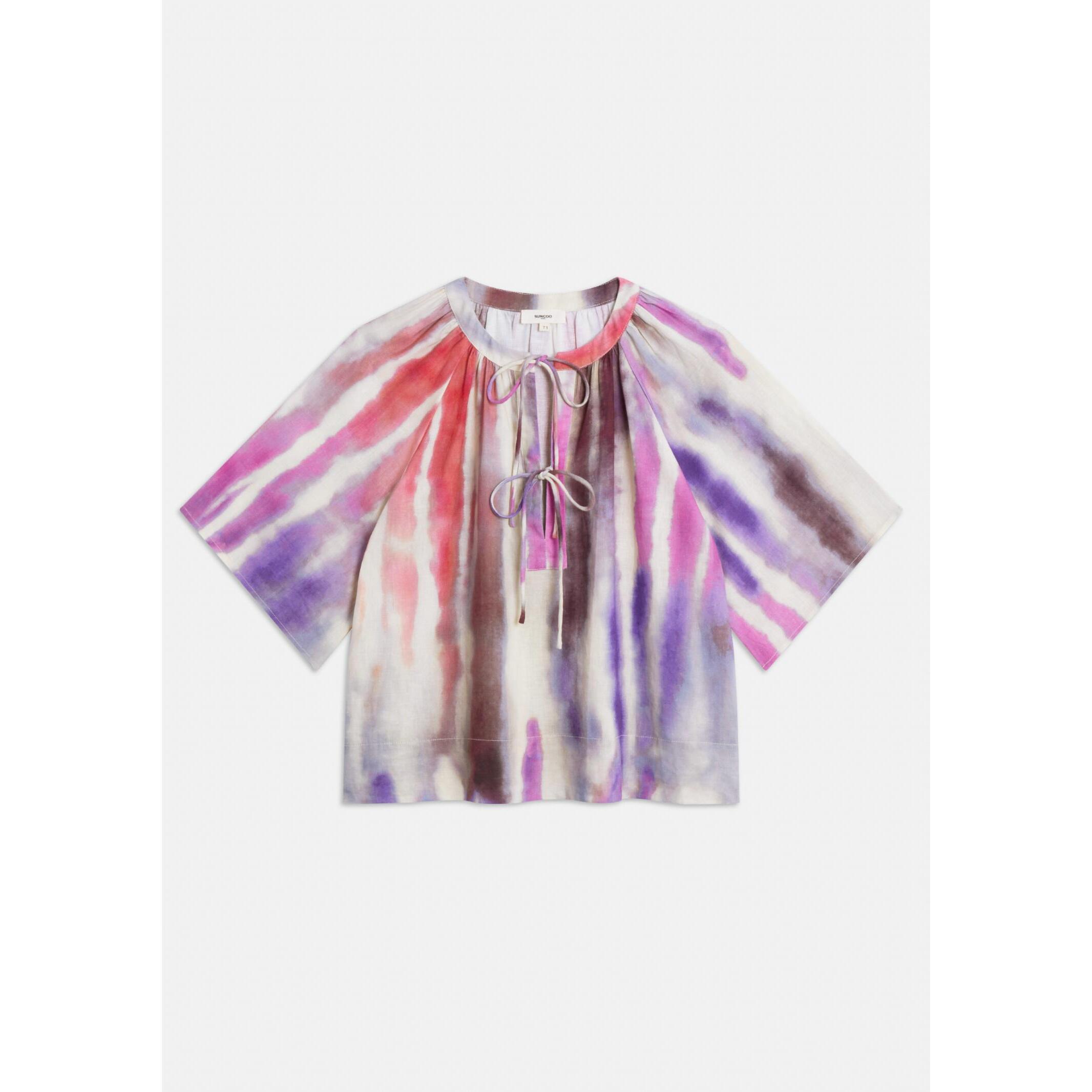 New Suncoo Women's Laurel Blouse Top In Mauve